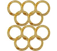 10 Pcs Anelli Portachiavi Piccoli Catena Chiave in Lega Accessori Della