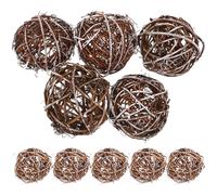 10 Pcs Arredamento Per La Casa Palla Decorativa in Rattan Ciondolo Sfera