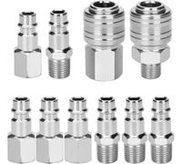 10 Pcs Attacchi Connettore Rapidi Europei 1/4"BSP Raccordi Aria Compressa, Compr