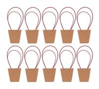 10 Pcs Borsa in Carta Kraft Comodo Sacchetto Di Caramelle Imballaggio Del Fiore