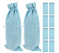 10 Pcs Burlap Wine Bags Bottle Gift Sacchetto Per Bottiglia Borsa Da Bevanda