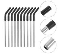 10 Pcs Cannucce in Acciaio Inossidabile Per Bevande Silicone Riutilizzabili