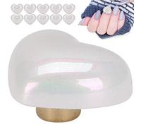 10 PCS Ciondoli per Nail Art, Gioielli per Nail Art a forma di cuore Sirena Colore Alta Brillantezza Barocco Gioielli per Nail Art Decorazione per Unghie Perline di transito per (XZ-48)