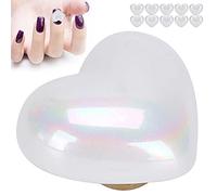 10 PCS Ciondoli per Nail Art, Gioielli per Nail Art a forma di cuore Sirena Colore Alta Brillantezza Barocco Gioielli per Nail Art Decorazione per Unghie Perline di transito per (XZ-43)