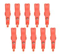 10 pcs clip di cocodile clip positivo test negativo connettore in ottone placcato 25 mm Apertura J60043 Clip di prova elettrica premium per caricabatterie per auto e attrezzature (Rosso)