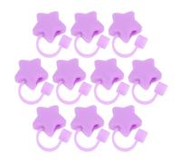 10 Pcs Copertura in Di Silicone Stella Tappo Cannuccia Topper