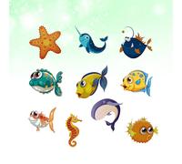 10 Pcs Decorazioni Adesivi Per Doccia Piastrelle Parete Rimovibili