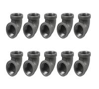 10 Pcs Elbow 90 Degree Angled 1/2" 3/4 1 Threaded Iron Pipe Fitting Malleable Cast For threaded pipe Accessories(D25)