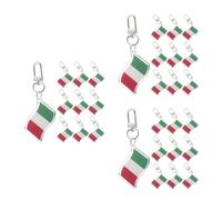 10 Pcs Fango Della Borsa Portachiavi in Metallo Con Cappello Bandiera