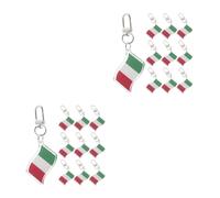 10 Pcs Fango Della Borsa Portachiavi in Metallo Con Cappello Bandiera