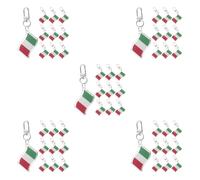 10 Pcs Fango Della Borsa Portachiavi in Metallo Con Cappello Bandiera