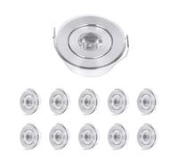 10 PCS Faretti Led da Incasso per Cartongesso, IP44 Faretti LED Soffitto Luce Naturale 3000K, AC 220-240V, Ultrasottili 20mm, Diametro Foro Ø43mm-45mm per Soggiorno, Sala Espositiva (argento)
