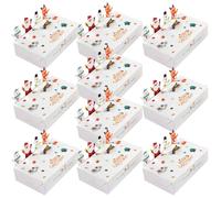 10 Pcs Festive Party Supplies for Christmas Gifts Scatole Biscotti Di