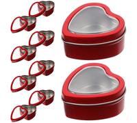10 Pcs Heart Shaped Tin Box Gift Storage Giorno Di San