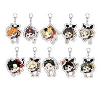 10 Pcs Hinata Shoyo Oikawa Tooru Portachiavi Anime Haikyu Carino Portachiavi Ciondolo Acrilico Keychain Brosa Deco Set