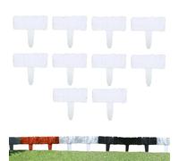 10 pcs Imitation Stone Plastic Garden Fence,Plastic Retaining Edging Border,Grey Cobbled Effect Landscape Decor,Interlocking No Dig Decorative Panels only suitable for loose soil，White