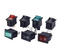 10 Pcs KCD1 Series Rocker Position Power Switches 15mm x 21mm 6A/250V 10A/125V AC Ideal for Boat and Car Power Management(Black 3Pin ON-OFF-ON)