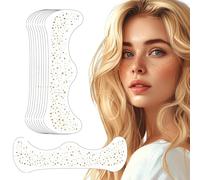 10 pcs Lentiggini Glitter Tatuaggio Facciale,Tatuaggi Glitterati Temporanei,Tatuaggi Glitterati con Lentiggini, Pellicola Dorata, Design Impermeabile,Accessori per Feste-QBT019