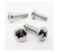 10/pcs M2 M3 M4 M5 M6 M8 GB818-85 A2-70 304 In Acciaio Inox Croce Pan Vite A Testa Tonda Lunghezza = 3-100mm(65 mm,M6 10pcs)