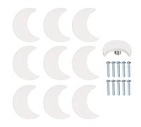 10 Pcs Maniglie Armadio, 50x36mm Plastiche Carine per Cassetti, , Bianco