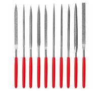 10 PCS Mini Diamond Files Set, Set di Lime in Metallo, Mini Lime 2x100mm, Mini Lime Diamantate, per Gioielli in Vetro e Legno