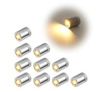 10 pcs Mini Luci LED a Batteria, LED Decorative per Modello in Miniatura, Lucine LED Decorative Adatto per Giocattoli Decorativi, Case Delle Bambole, Modelli Artigianali Fai-Da-Te (Luce Bianca Calda)