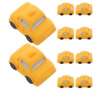 10 Pcs Mini Statuette Di Taxi Ragazzi Figure Veicoli Miniatura