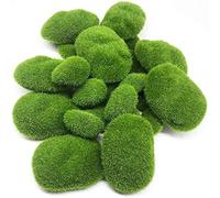 10 Pcs Muschio Artificiale, Artificiale Verde Muschio Artificiale Rocce Decorative Decorazioni Finte di Muschio 5 Dimensioni Muschio terrario per composizioni Floreali Giardini fatati e Artigianato