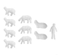 10 PCS N Scale Farm Animal Modelli per la decorazione ferroviaria e del paesaggio