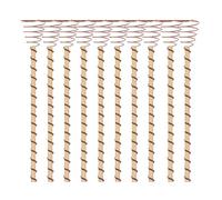 10 pcs pali per piante per elettroculture | Rods di rame con metallo e legno | Bobine per antenna da giardino da 12 pollici per suolo, elettrica, giardino domestico, letti di fiori, supporto