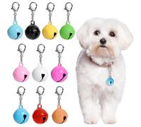 10 pcs Pendenti per collare cani, campanelle per cani e gatti, ciondoli per collari per cani, campane colorate con fermagli, accessori per collari per animali domestici