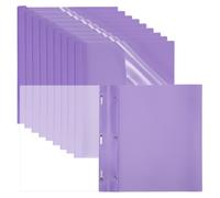 10 Pcs per copertine plastica con fermagli metallo, viola chiaro