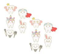 10 Pcs Perno Di Denti Carini Spille Distintivi Spilla Decorativa
