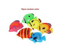 10 Pcs Plastic Small Fake Tropical Fish for Aquarium Simulated Vivid Landscape Decoration