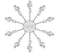 10 Pcs Portachiavi Musica Nota Musicale Arredamento in metallo