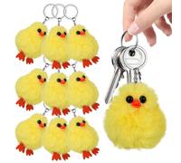 10 Pcs Portachiavi Paperella Accessori Anatre Carino Peluche Auto
