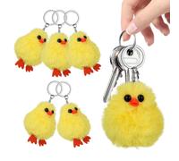 10 Pcs Portachiavi Paperella Accessori Anatre Carino Peluche Auto