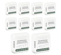10 PCS Relè Passo Passo Silenzioso 2 Uscite, Temporizzatore Luce Scale 3 Min, Monostabile, Commutatore, Alternanza A/B, 3/4 Sequenze Luce, Multifunzione 2 Canali, 8 Modalità In 1, 220V 2X10A