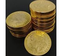 10 Pcs Riproduzione Color Oro Morgan Moneta Set - The Buono, Bad, E Brutti Clint