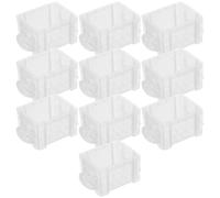 10 Pcs Scatola Portaoggetti Con Coperchio Contenitori Di Plastica Lo Stoccaggio