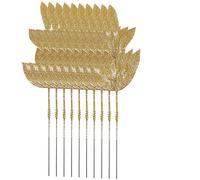 10 Pcs Scelte Per Composizioni Floreali Steli Di Foglie Glitterate