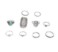 10 Pcs/Set Women Hollow Bohemian Midi Knuckle Stacking Finger Joint Rings . Practical and attractive