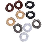 10 pcs Spiral Hair Ties,Elastici per capelli,Elastici per capelli in plastica a spirale,Phone Cord Plastic Hair Tie Band