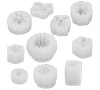 10 Pcs Stampo Per Candele Stampi Fusione Di Cera in Silicone Fai -da -te