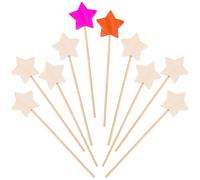 10 Pcs Star Shape Wand Wooden Princess Bacchetta Fata Fatina Stick