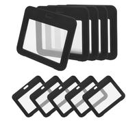 10 Pcs Tag Di Badge Trasparente Doppia Faccia Uomo Ufficio Copertine