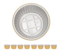 10 Pcs Teglie Alluminio Rotonde Padella Per Grigliare Vassoio Barbecue