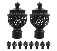 10 Pcs Testa Di Mazza Romana Cava Bastone Spina Per Asta Tende Vintage