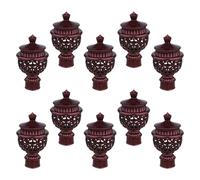 10 Pcs Testa Di Mazza Romana Cava Spina Per Asta Tende Vintage Tappi Terminali