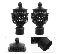 10 Pcs Testa Di Mazza Romana Cava Tappi Terminali Per Aste Tende Retrò